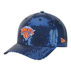 New York Knicks Women's Sequin M-Crown 9FORTY Adjustable Hat Blue