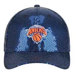 New York Knicks Women's Sequin M-Crown 9FORTY Adjustable Hat Blue