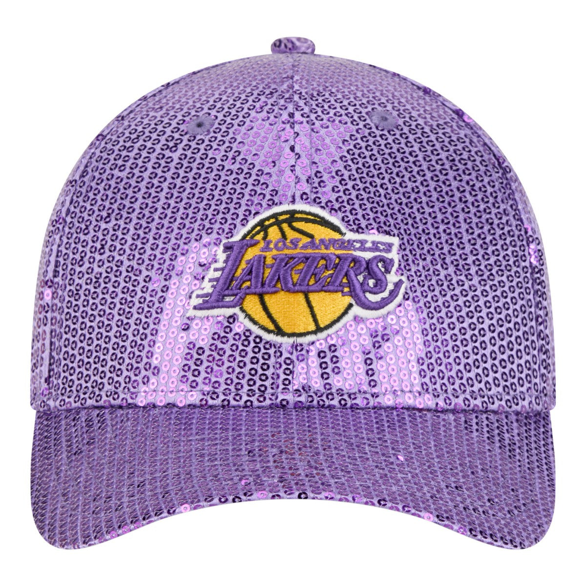 Los Angeles Lakers Women's Sequin M-Crown 9FORTY Adjustable Hat Purple