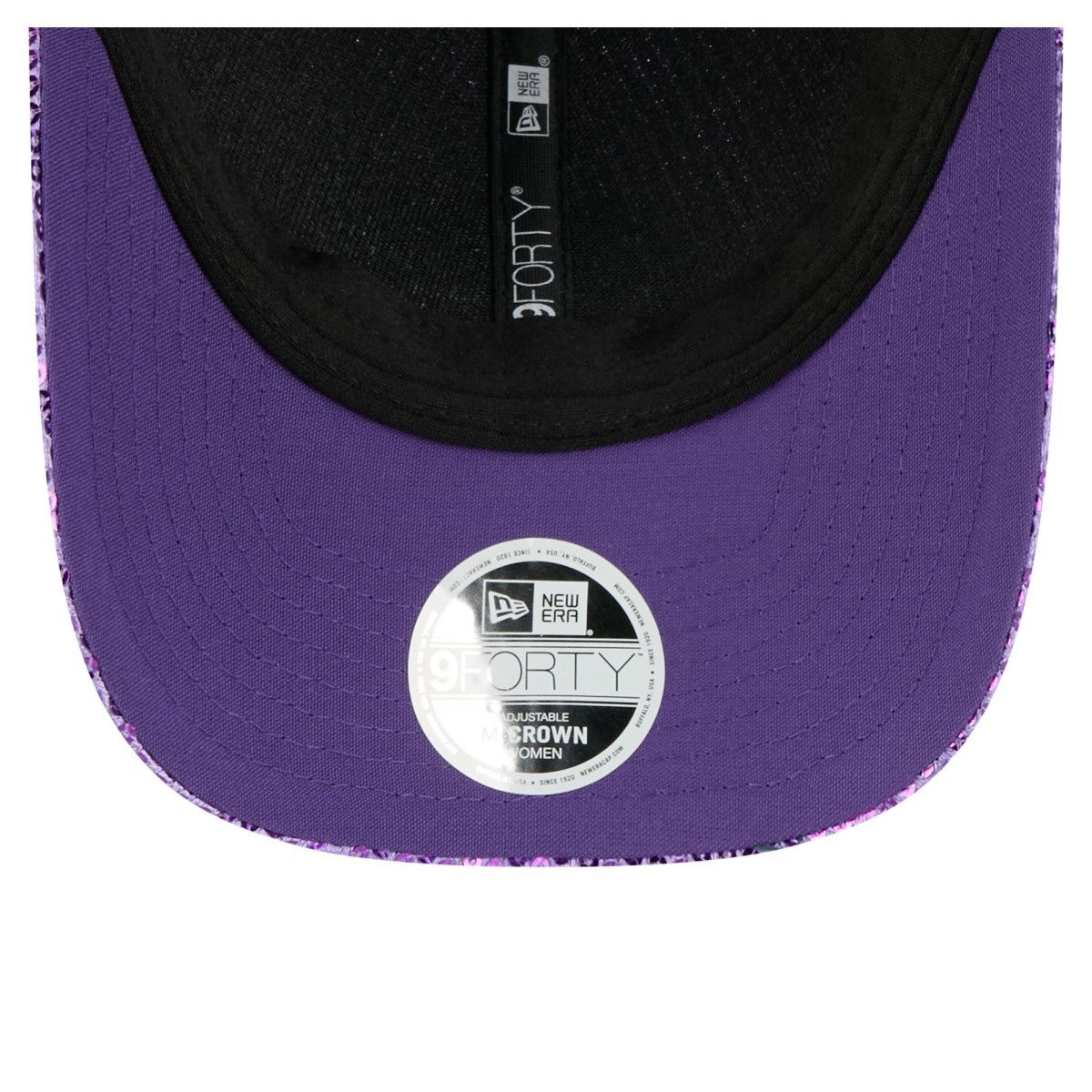 Los Angeles Lakers Women's Sequin M-Crown 9FORTY Adjustable Hat Purple