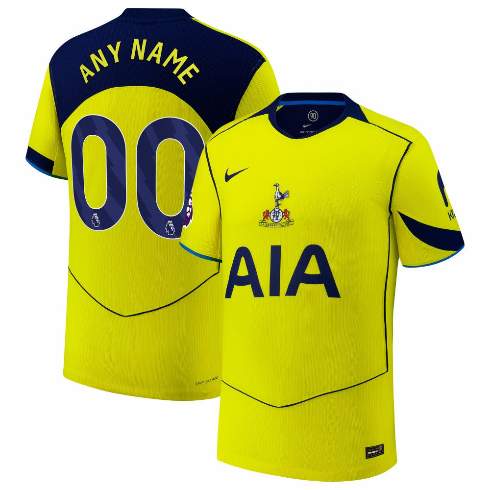 Tottenham Hotspur 2025/26 Third Custom Jersey Yellow