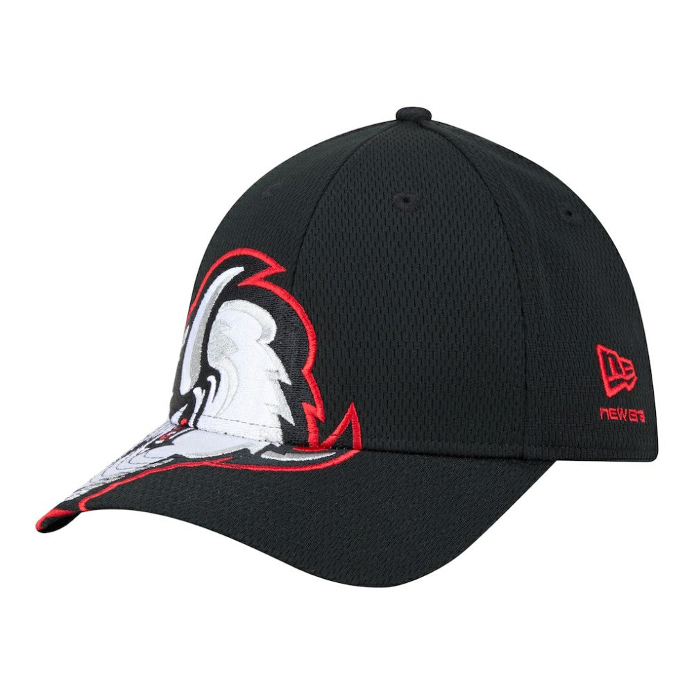 NHL Buffalo Sabres New Era Oversized Logo M-Crown Flex 39THIRTY Hat - Black