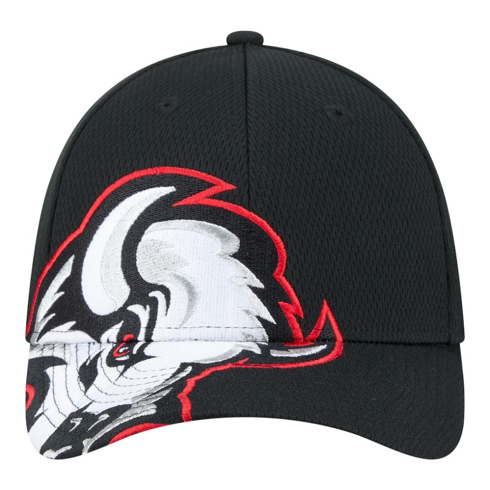 NHL Buffalo Sabres New Era Oversized Logo M-Crown Flex 39THIRTY Hat - Black