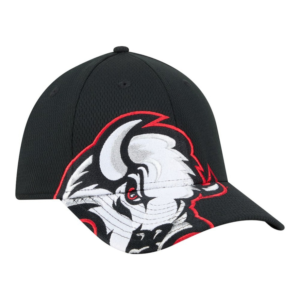 NHL Buffalo Sabres New Era Oversized Logo M-Crown Flex 39THIRTY Hat - Black