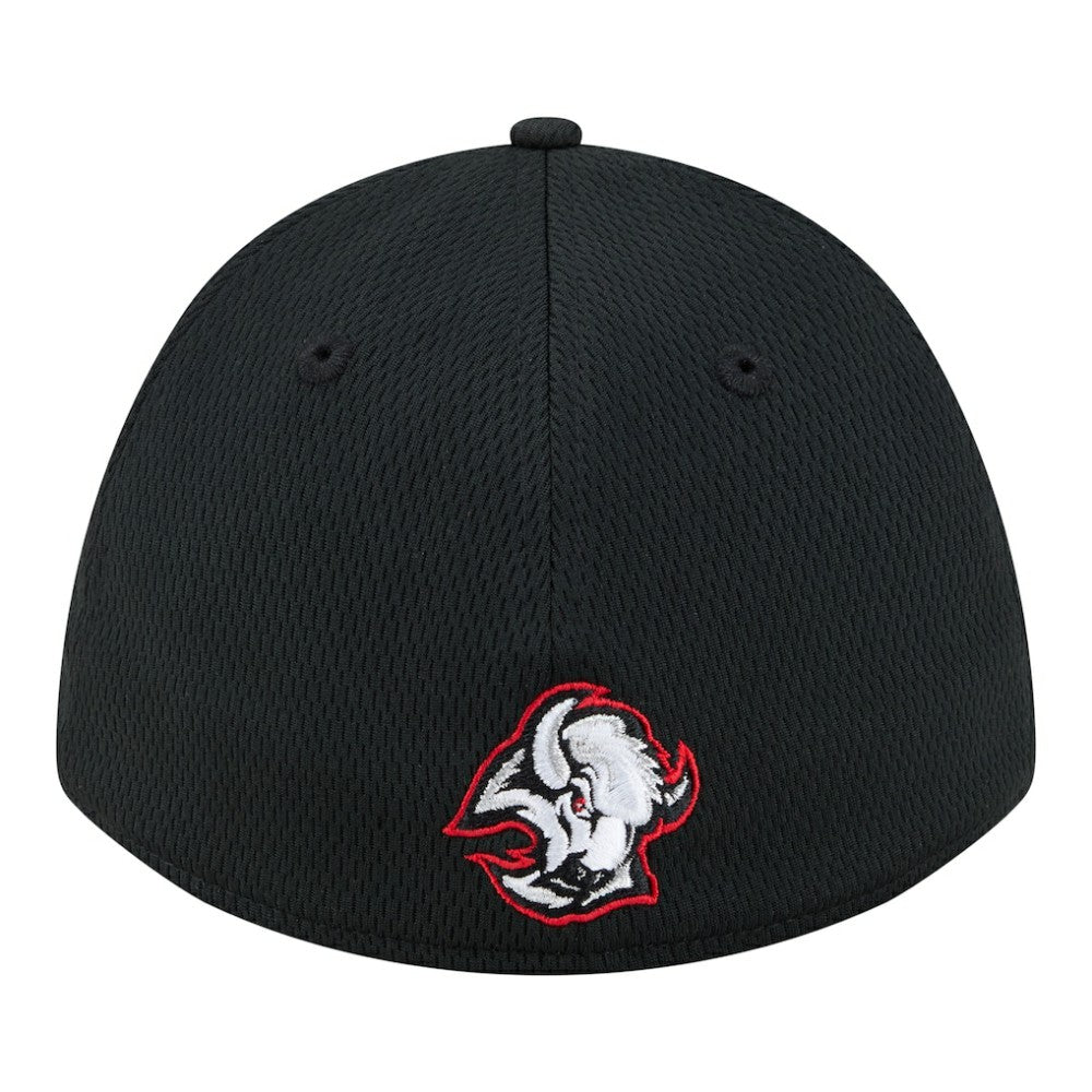 NHL Buffalo Sabres New Era Oversized Logo M-Crown Flex 39THIRTY Hat - Black