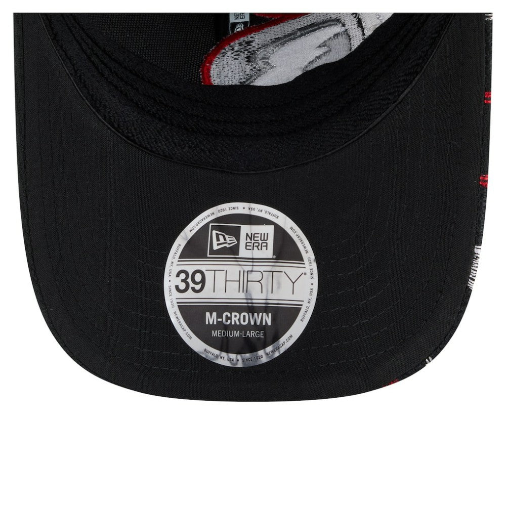 NHL Buffalo Sabres New Era Oversized Logo M-Crown Flex 39THIRTY Hat - Black