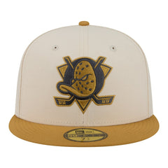 NHL Anaheim Ducks New Era Colorpack Two-Tone 59FIFTY Fitted Hat - Cream/Tan