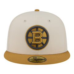 NHL Boston Bruins New Era Colorpack Two-Tone 59FIFTY Fitted Hat - Cream/Tan