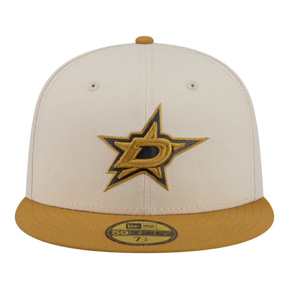 NHL Dallas Stars New Era Colorpack Two-Tone 59FIFTY Fitted Hat - Cream/Tan