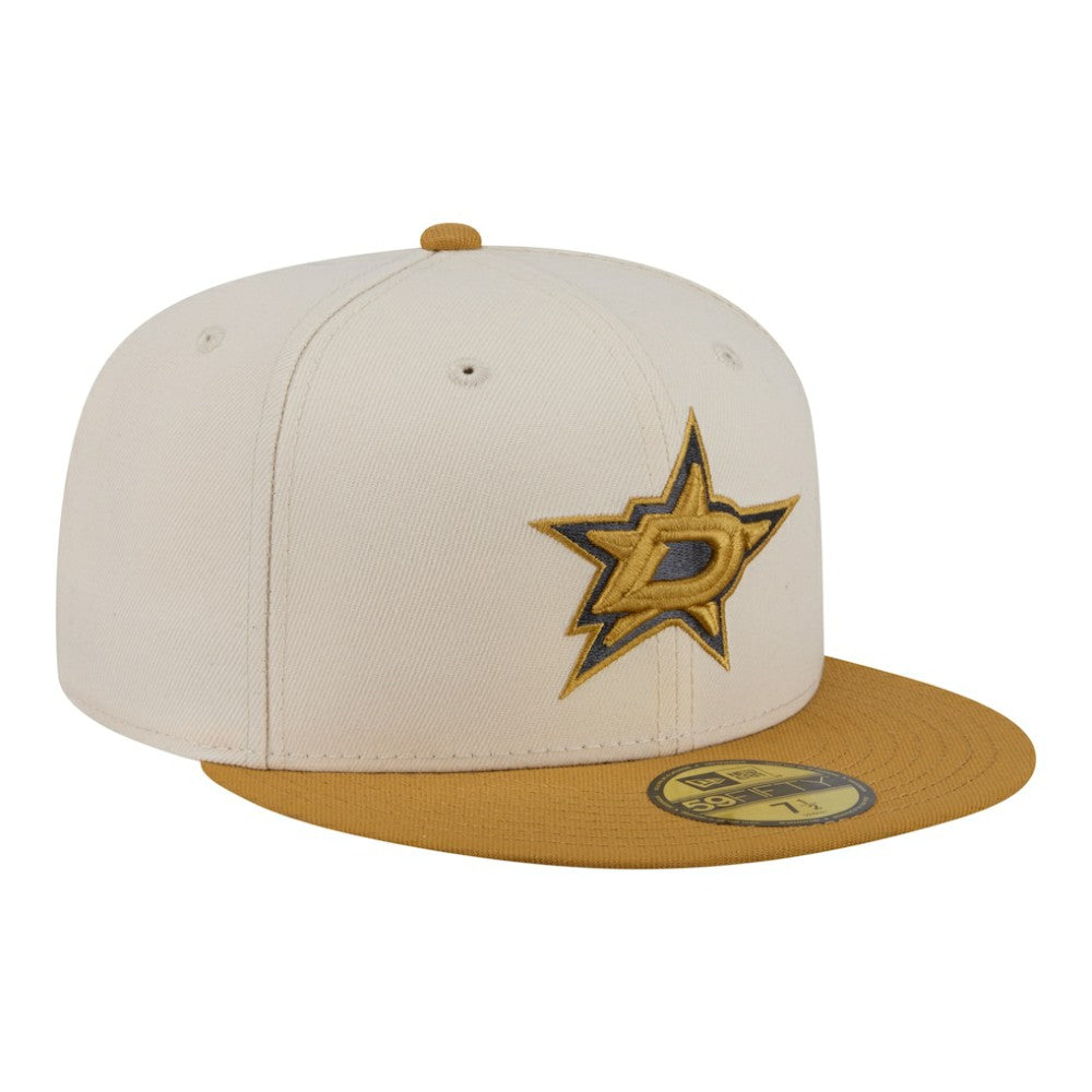 NHL Dallas Stars New Era Colorpack Two-Tone 59FIFTY Fitted Hat - Cream/Tan