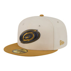 NHL Carolina Hurricanes New Era Colorpack Two-Tone 59FIFTY Fitted Hat - Cream/Tan