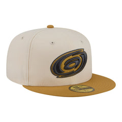 NHL Carolina Hurricanes New Era Colorpack Two-Tone 59FIFTY Fitted Hat - Cream/Tan