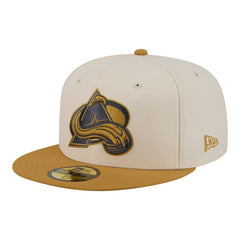 NHL Colorado Avalanche New Era Colorpack Two-Tone 59FIFTY Fitted Hat - Cream/Tan