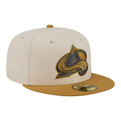 NHL Colorado Avalanche New Era Colorpack Two-Tone 59FIFTY Fitted Hat - Cream/Tan