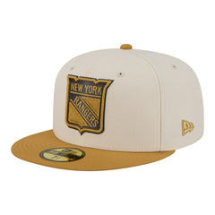 NHL New York Rangers New Era Colorpack Two-Tone 59FIFTY Fitted Hat - Cream/Tan