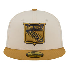 NHL New York Rangers New Era Colorpack Two-Tone 59FIFTY Fitted Hat - Cream/Tan