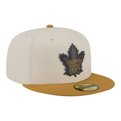NHL Toronto Maple Leafs New Era Colorpack Two-Tone 59FIFTY Fitted Hat - Cream/Tan