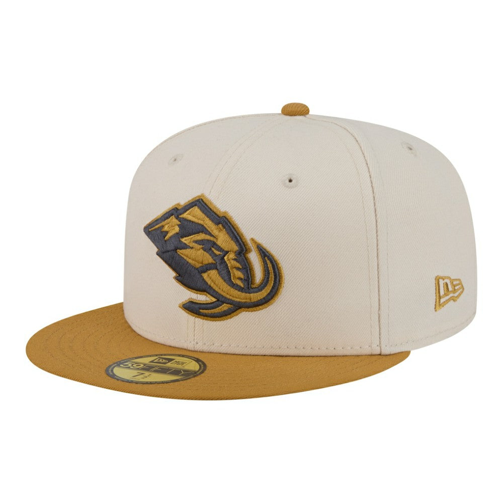 NHL Utah Mammoth New Era Colorpack Two-Tone 59FIFTY Fitted Hat - Cream/Tan