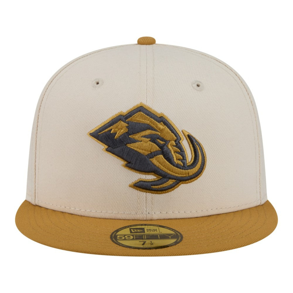 NHL Utah Mammoth New Era Colorpack Two-Tone 59FIFTY Fitted Hat - Cream/Tan