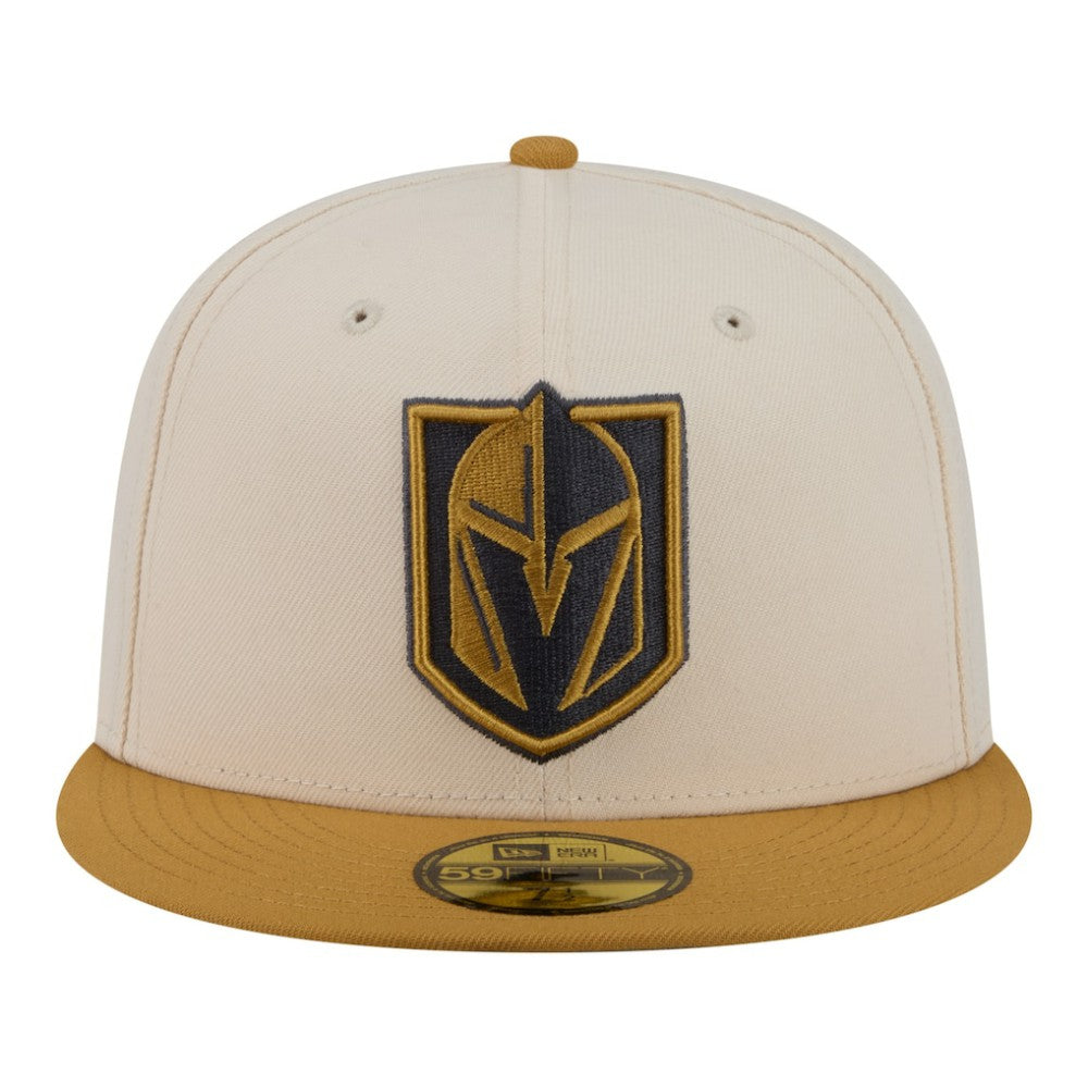 NHL Vegas Golden Knights New Era Colorpack Two-Tone 59FIFTY Fitted Hat - Cream/Tan