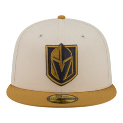 NHL Vegas Golden Knights New Era Colorpack Two-Tone 59FIFTY Fitted Hat - Cream/Tan