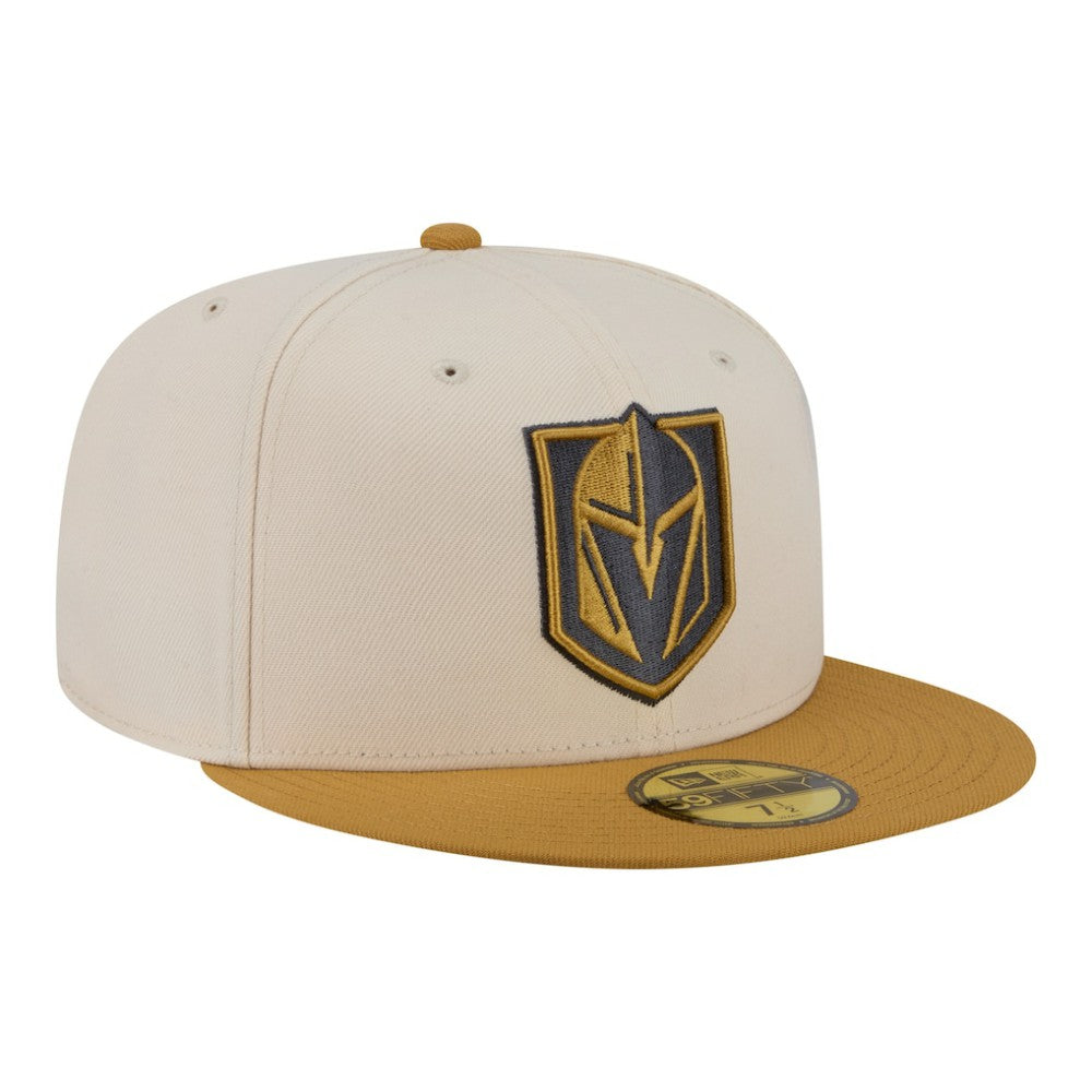 NHL Vegas Golden Knights New Era Colorpack Two-Tone 59FIFTY Fitted Hat - Cream/Tan
