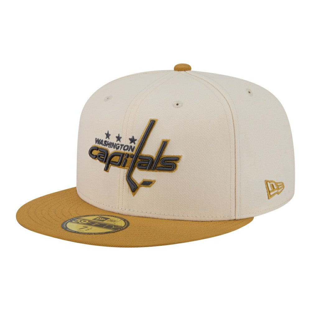 NHL Washington Capitals New Era Colorpack Two-Tone 59FIFTY Fitted Hat - Cream/Tan