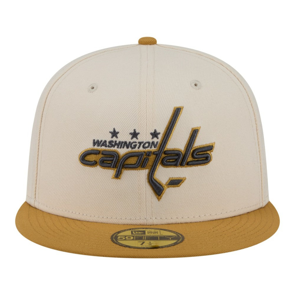 NHL Washington Capitals New Era Colorpack Two-Tone 59FIFTY Fitted Hat - Cream/Tan