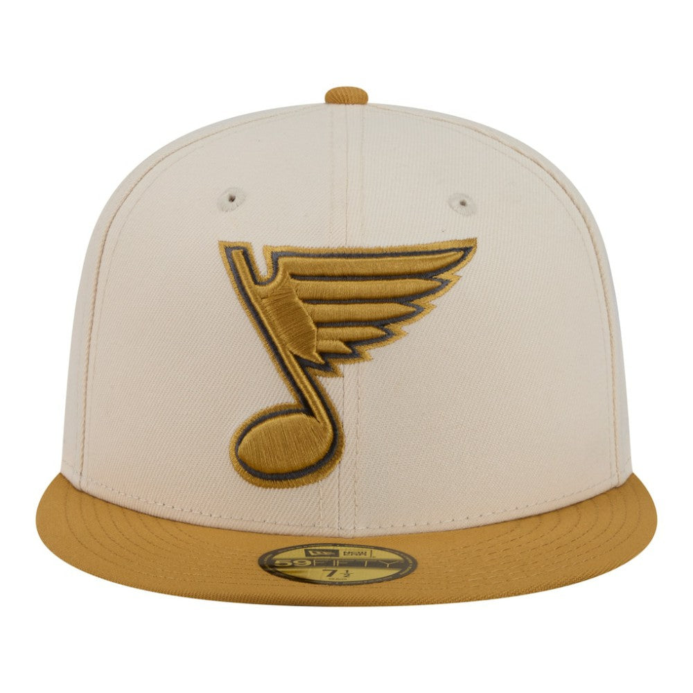 NHL St. Louis Blues New Era Colorpack Two-Tone 59FIFTY Fitted Hat - Cream/Tan