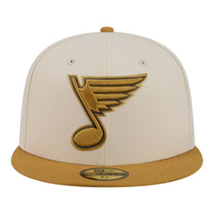 NHL St. Louis Blues New Era Colorpack Two-Tone 59FIFTY Fitted Hat - Cream/Tan