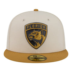 NHL Florida Panthers New Era Colorpack Two-Tone 59FIFTY Fitted Hat - Cream/Tan
