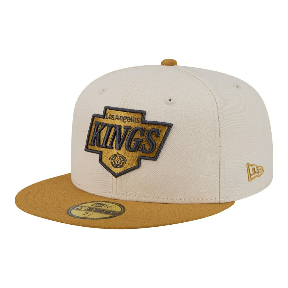 NHL Los Angeles Kings New Era Colorpack Two-Tone 59FIFTY Fitted Hat - Cream/Tan