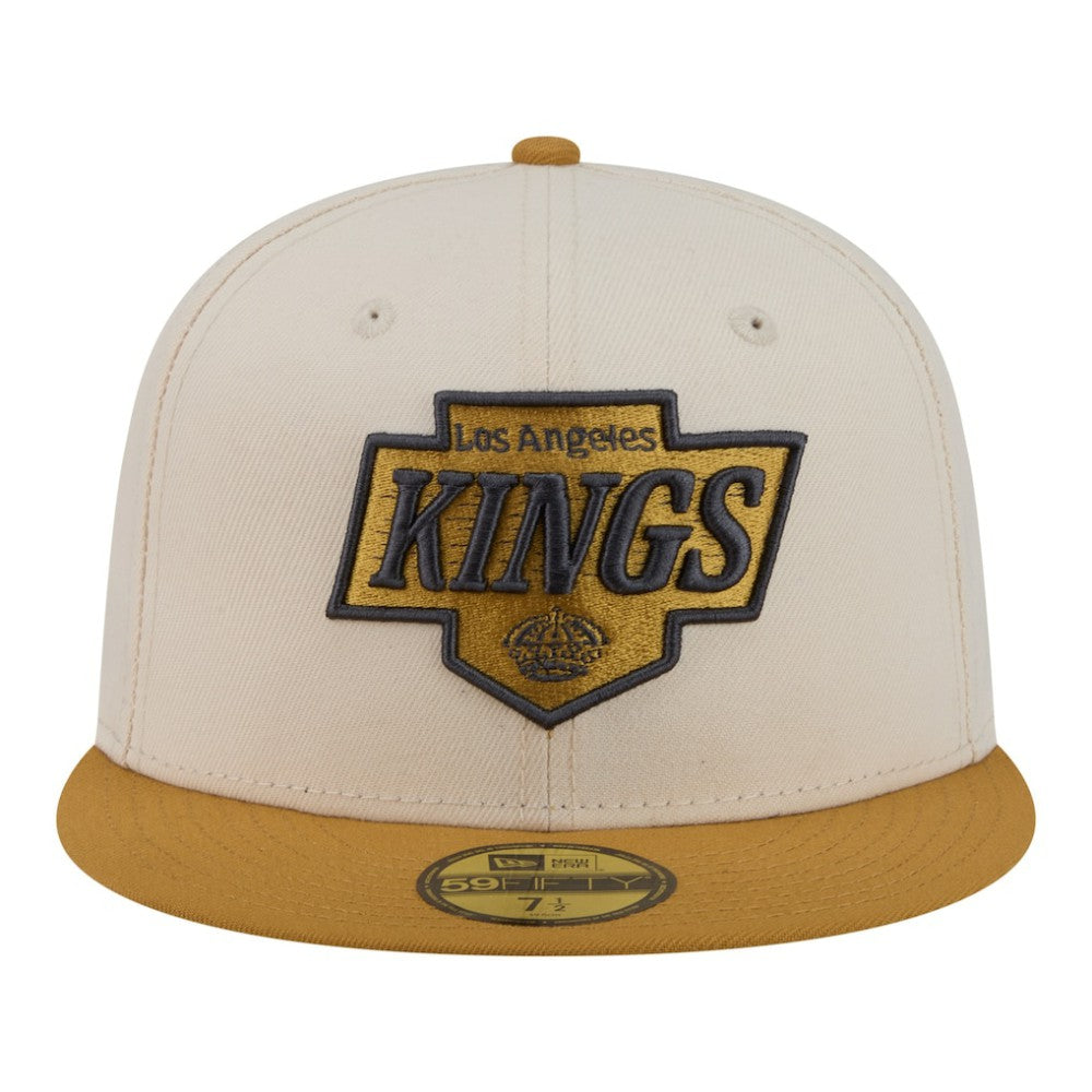NHL Los Angeles Kings New Era Colorpack Two-Tone 59FIFTY Fitted Hat - Cream/Tan