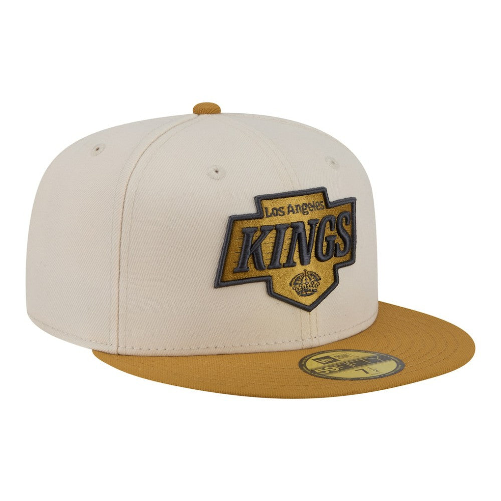 NHL Los Angeles Kings New Era Colorpack Two-Tone 59FIFTY Fitted Hat - Cream/Tan
