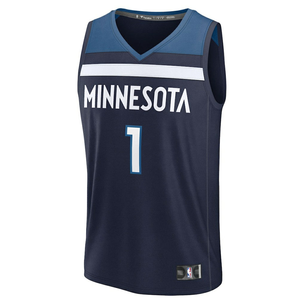 Terrence Shannon Jr. Minnesota Timberwolves Fast Break Replica Jersey Navy Icon Edition