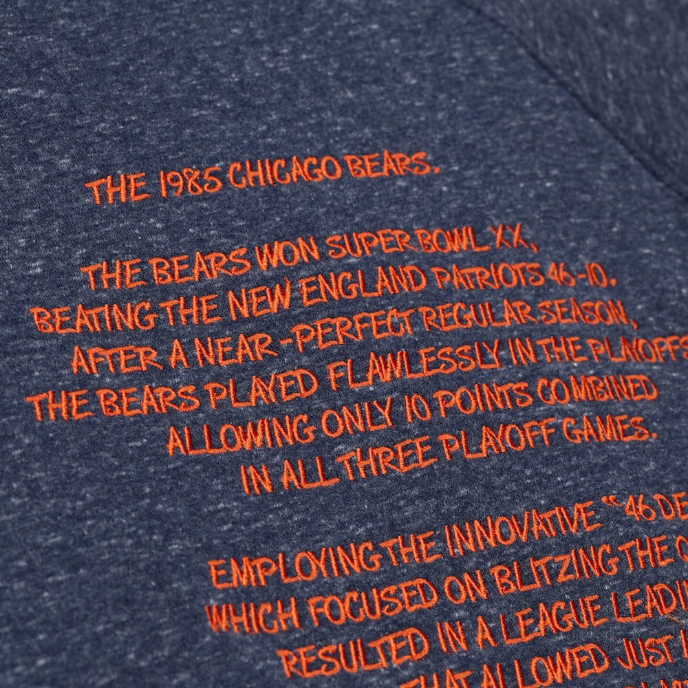 Chicago Bears 1985 Super Bowl Champions Winning Streak Hoodie Navy