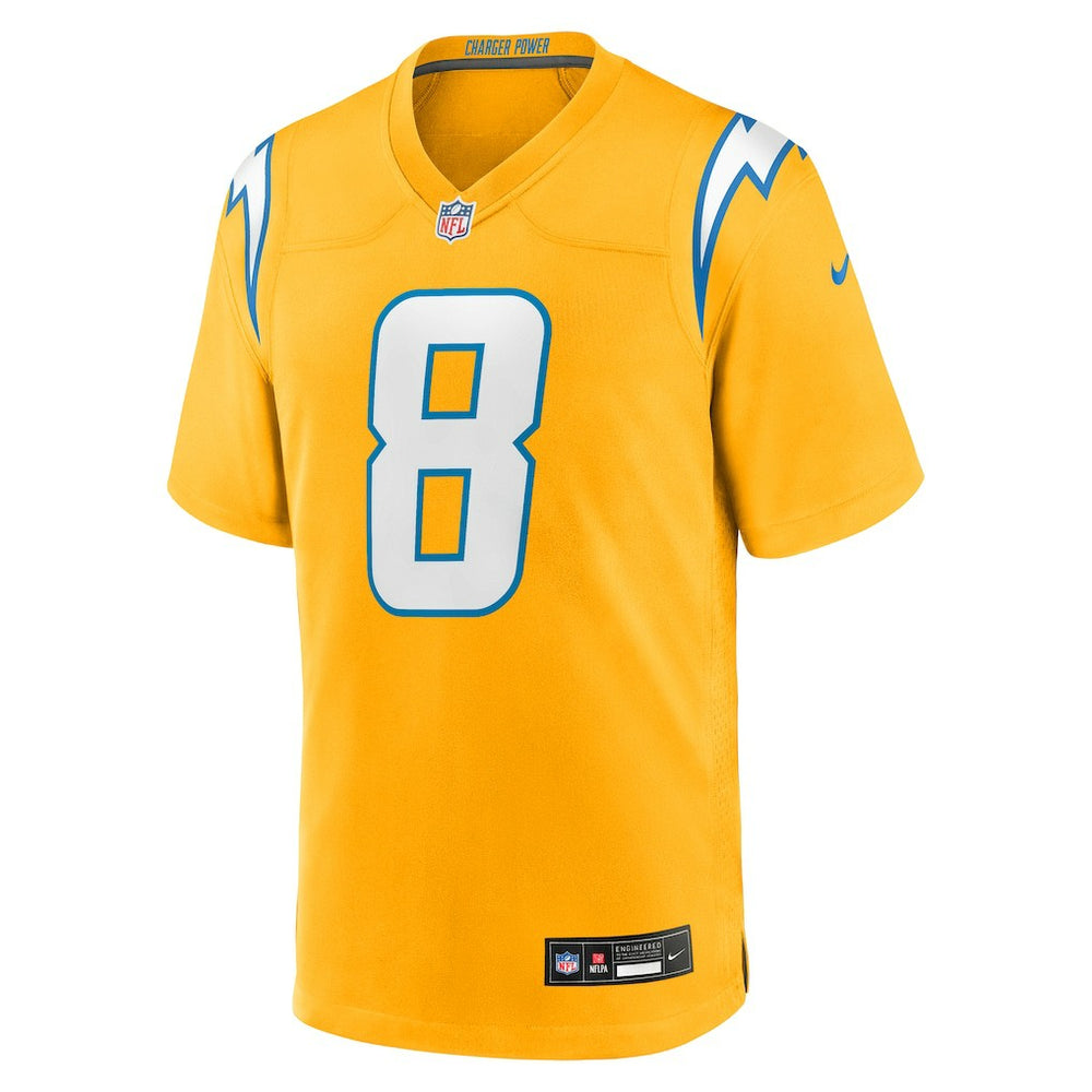 Omarion Hampton Los Angeles Chargers Alternate Charger Power Game Player Jersey Gold