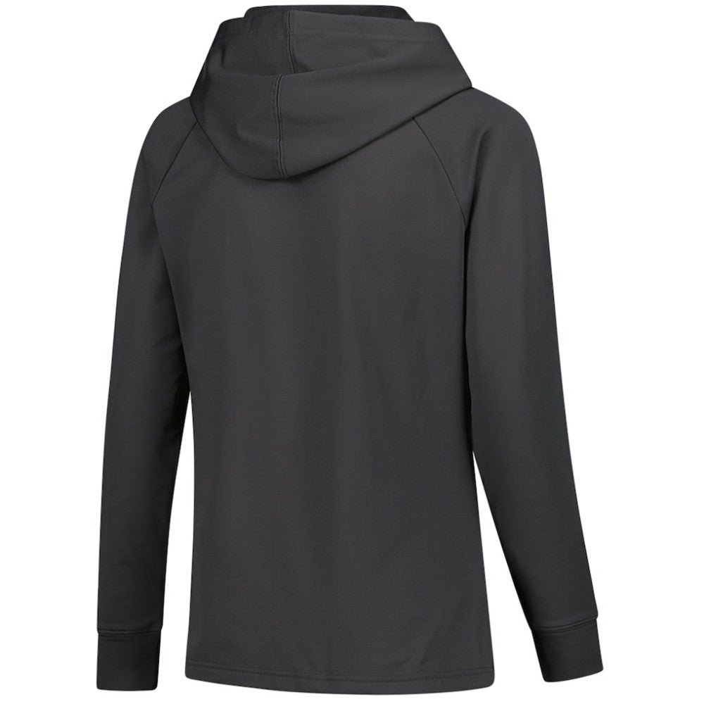 NHL Connor Bedard Chicago Blackhawks Levelwear Women's Impression Name & Number Raglan Hoodie - Charcoal