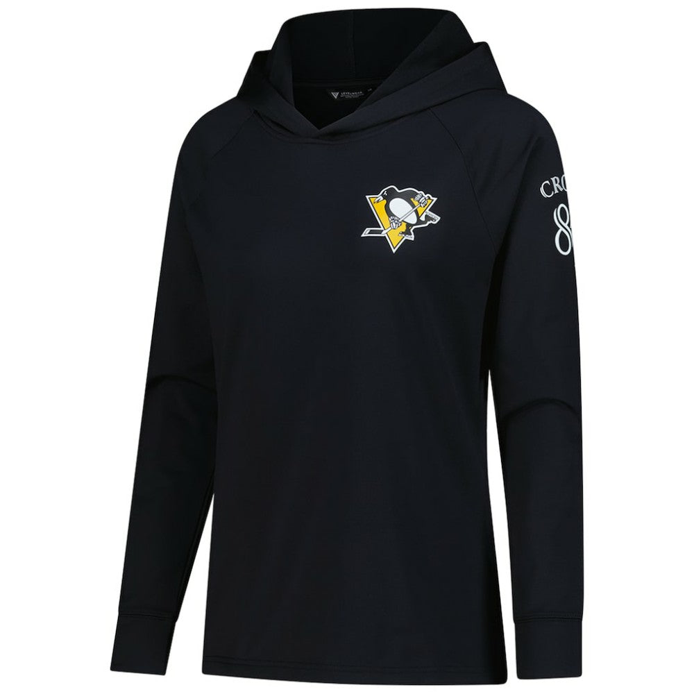 NHL Sidney Crosby Pittsburgh Penguins Levelwear Women's Impression Name & Number Raglan Hoodie - Black
