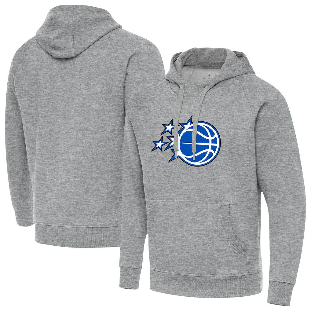 Orlando Magic Antigua New Logo Victory Pullover Hoodie Heather Gray