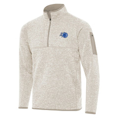 Orlando Magic Antigua New Logo Fortune Quarter-Zip Pullover Jacket Oatmeal