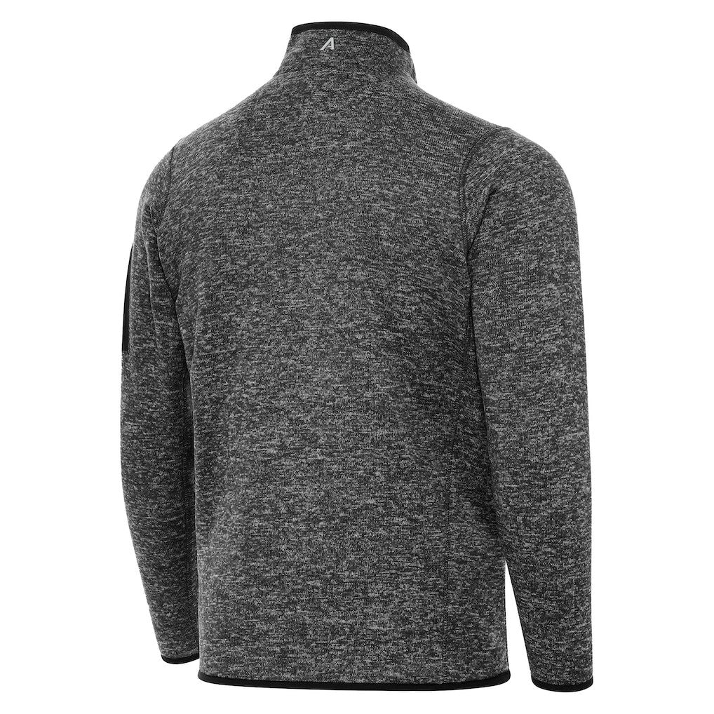 Orlando Magic Antigua New Logo Fortune Quarter-Zip Pullover Jacket Heather Black