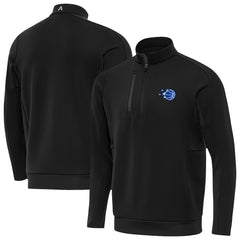 Orlando Magic Antigua New Logo Generation Quarter-Zip Pullover Top Black
