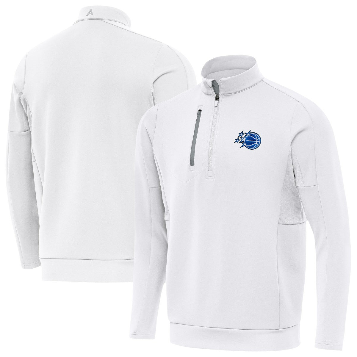 Orlando Magic Antigua New Logo Generation Quarter-Zip Pullover Top White