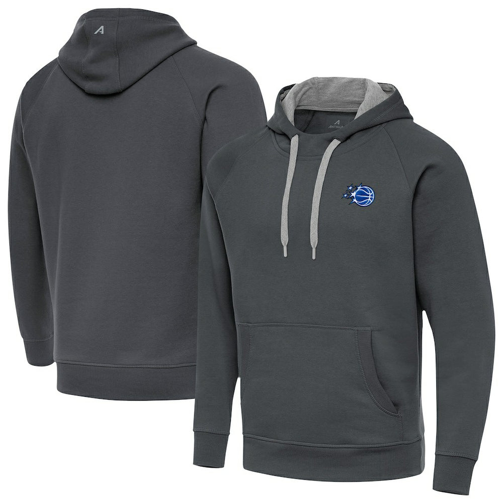 Orlando Magic Antigua New Logo Victory Pullover Hoodie Charcoal