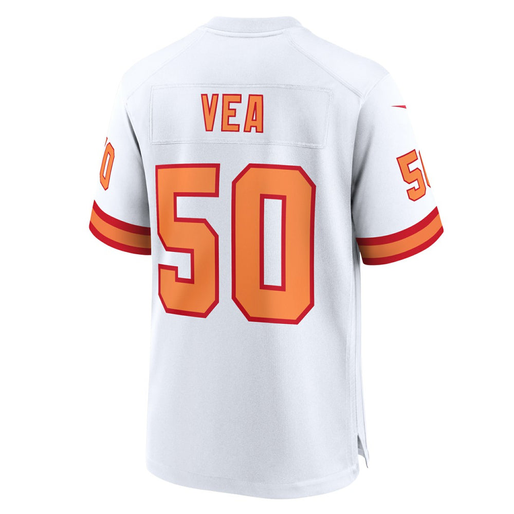Vita Vea '76 Tampa Bay Buccaneers 50th Season Game Jersey White