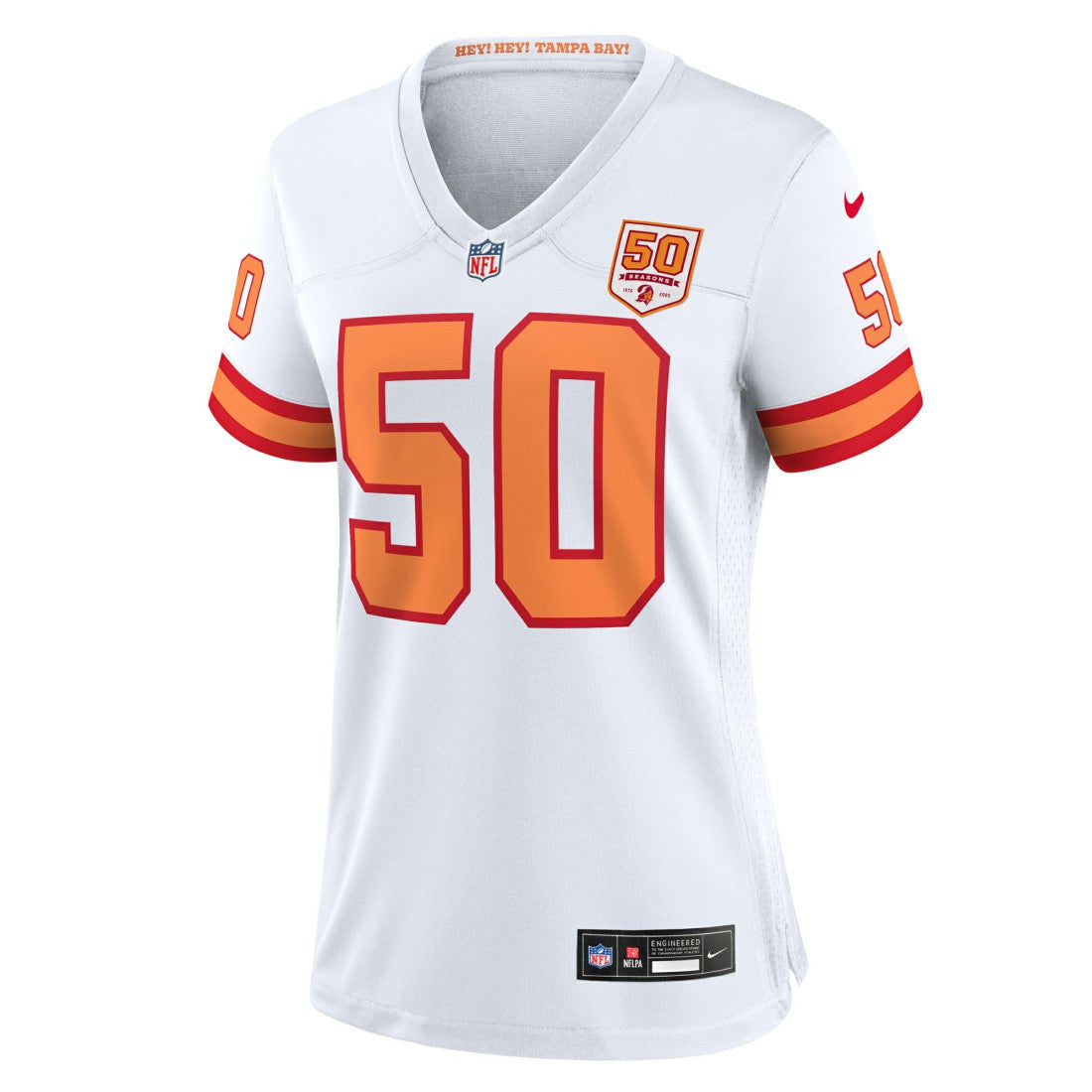 Vita Vea '76 Tampa Bay Buccaneers Women's 50th Season Game Jersey White
