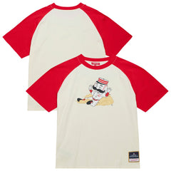 Cincinnati Reds Mitchell & Ness Women's Boyfriend Raglan T-Shirt - Cream T-shirts