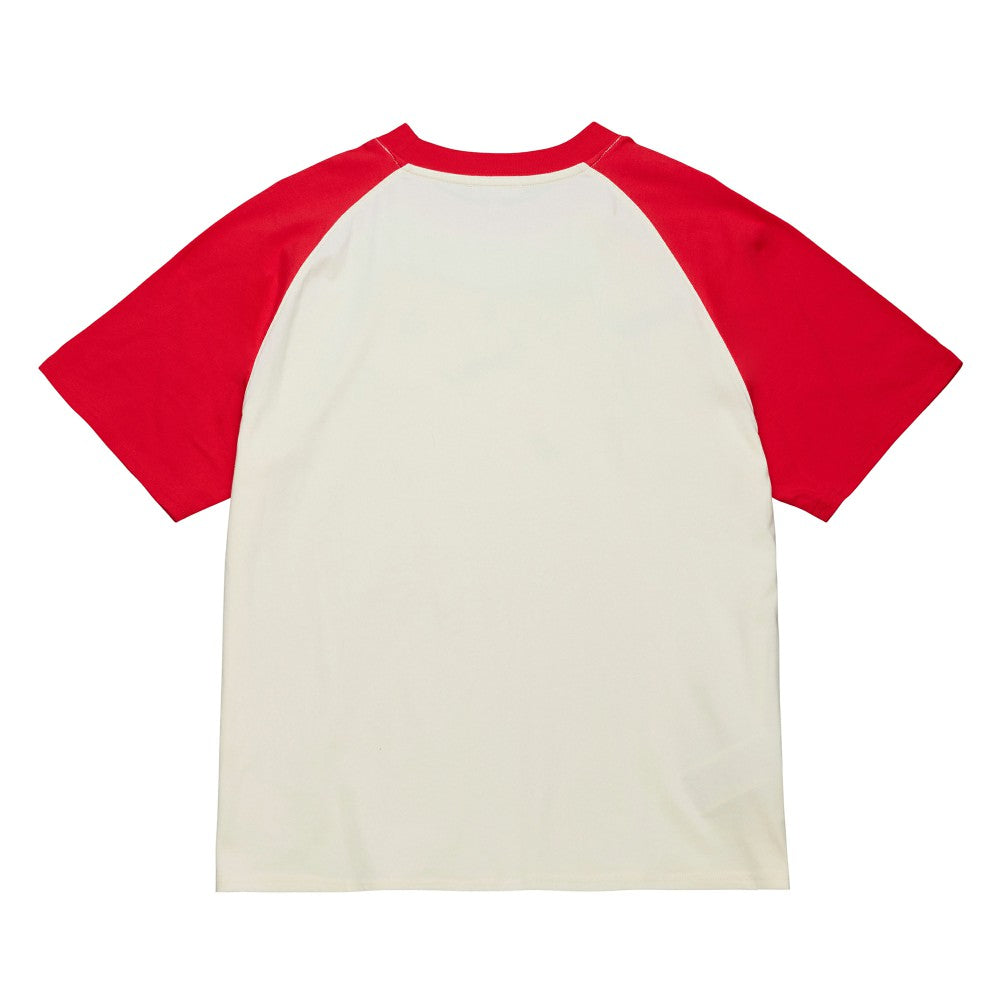 Cincinnati Reds Mitchell & Ness Women's Boyfriend Raglan T-Shirt - Cream T-shirts
