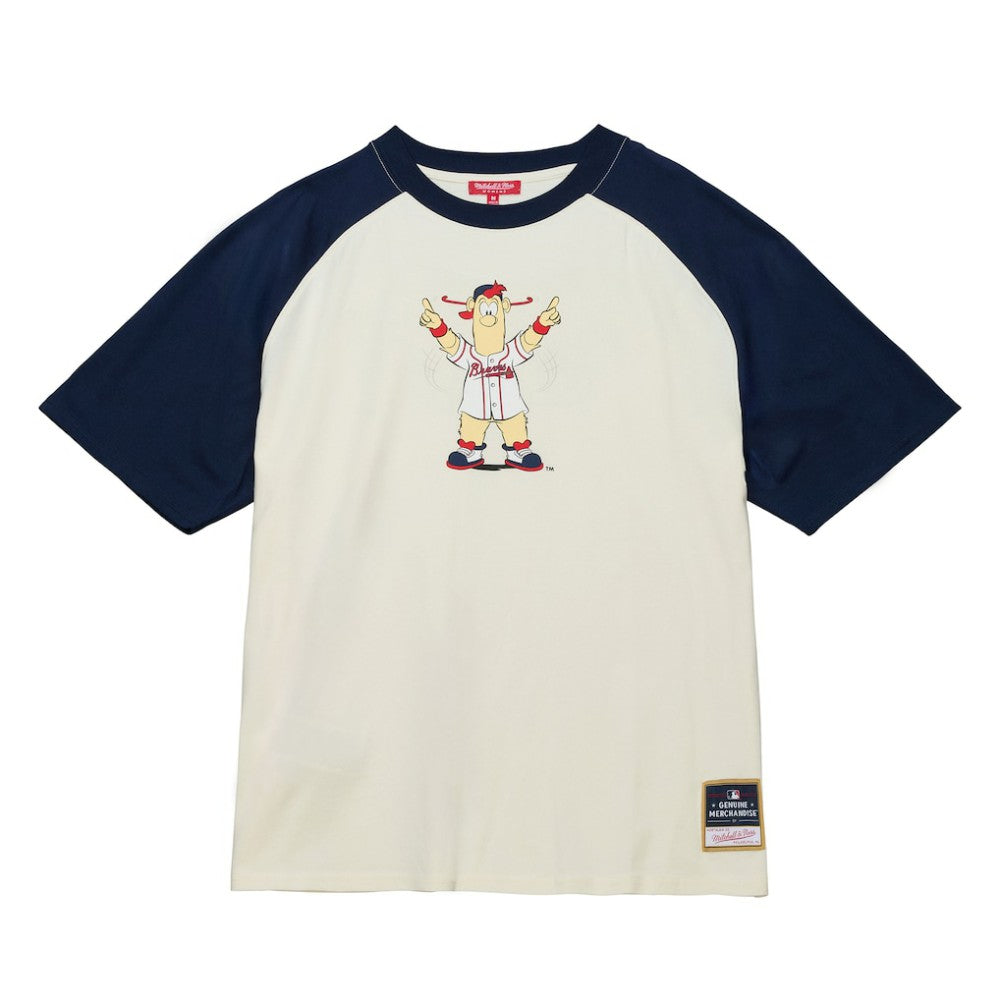 Atlanta Braves Mitchell & Ness Women's Boyfriend Raglan T-Shirt - Cream T-shirts